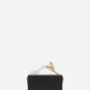 Pencil Cat Nano-Ledertasche mit einer Katze aus zwei Materialien
