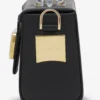 Pencil Cat Nano-Ledertasche mit einer Katze aus zwei Materialien