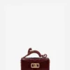 Pencil Cat Python- und Strass-Tasche