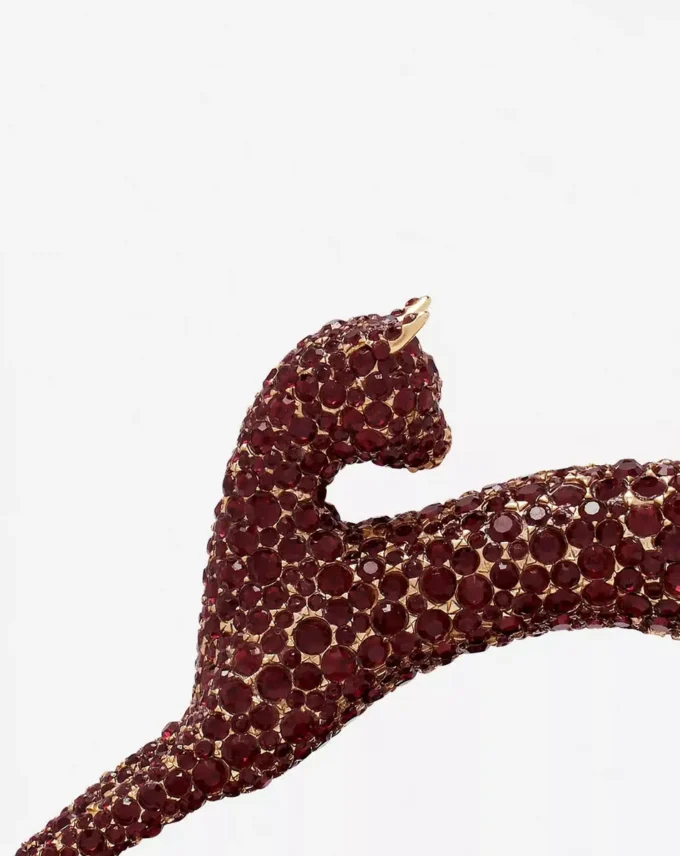 Pencil Cat Python- und Strass-Tasche