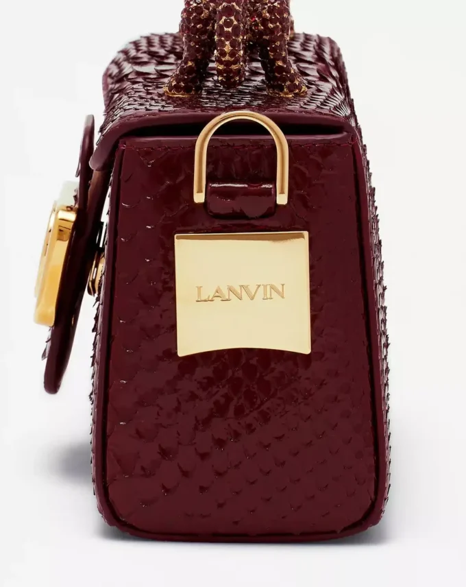 Pencil Cat Python- und Strass-Tasche