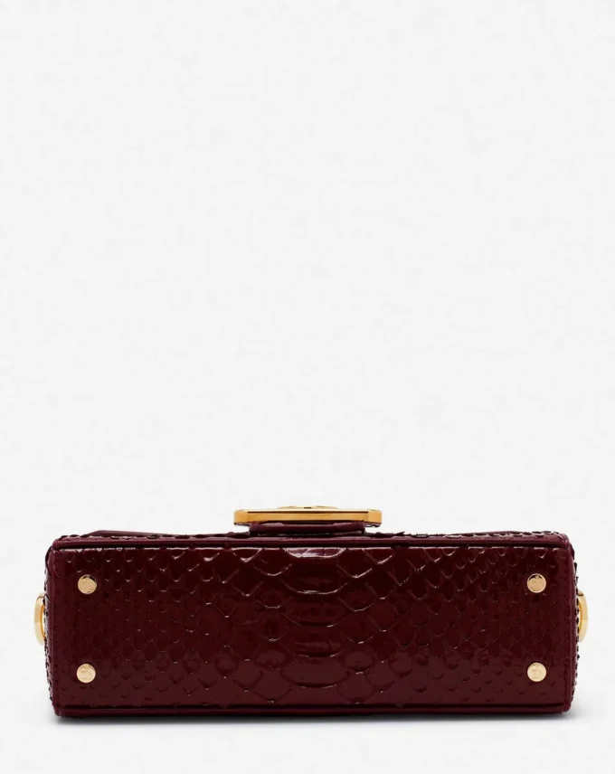 Pencil Cat Python- und Strass-Tasche