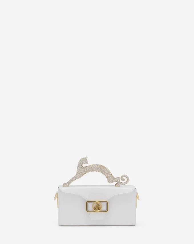 Pencil Cat Tasche aus Leder und Strass