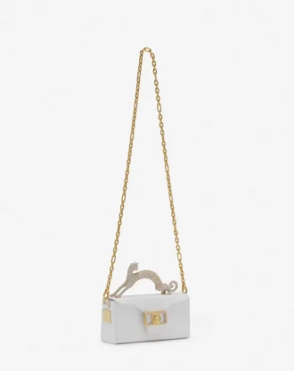Pencil Cat Tasche aus Leder und Strass Pencil Cat Tasche aus Leder und Strass