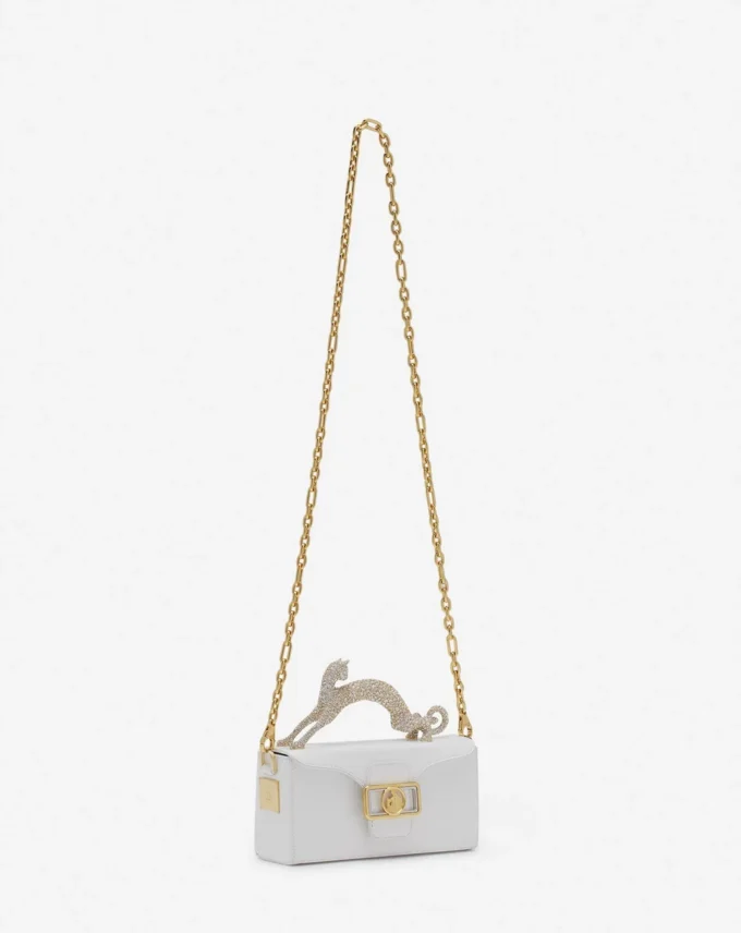 Pencil Cat Tasche aus Leder und Strass