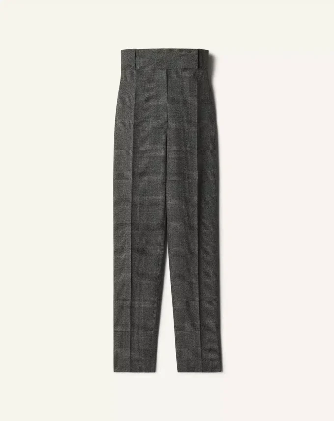 Prince of Wales-Wollhose im Zigarettenstil Prince of Wales-Wollhose im Zigarettenstil