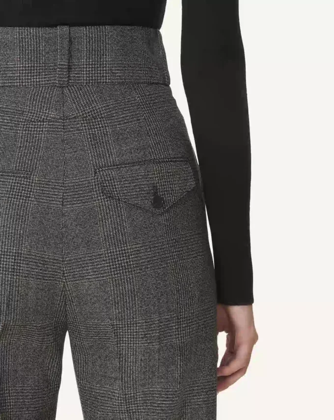 Prince of Wales-Wollhose im Zigarettenstil Prince of Wales-Wollhose im Zigarettenstil