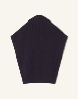 Ärmelloser Wollpullover mit Diamantdetails