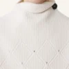 Ärmelloser Wollpullover mit Diamantdetails
