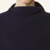 Ärmelloser Wollpullover mit Diamantdetails
