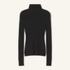 Rollkragenpullover aus Merinowolle und Seide
