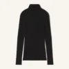 Rollkragenpullover aus Merinowolle und Seide