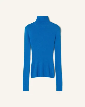 Rollkragenpullover aus Merinowolle und Seide