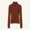 Rollkragenpullover aus Merinowolle und Seide