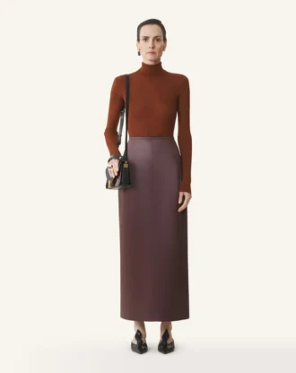 Rollkragenpullover aus Merinowolle und Seide