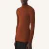 Rollkragenpullover aus Merinowolle und Seide