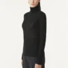 Rollkragenpullover aus Merinowolle und Seide