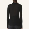Rollkragenpullover aus Merinowolle und Seide