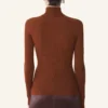 Rollkragenpullover aus Merinowolle und Seide