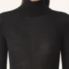 Rollkragenpullover aus Merinowolle und Seide