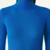 Rollkragenpullover aus Merinowolle und Seide