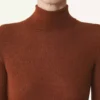 Rollkragenpullover aus Merinowolle und Seide