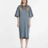 Satin-T-Shirt-Kleid