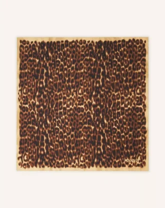 Seidenschal mit Leopardenmuster
