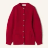 Strickjacke aus gerippter Wolle