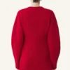 Strickjacke aus gerippter Wolle