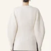 Strickjacke aus gerippter Wolle