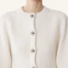 Strickjacke aus gerippter Wolle