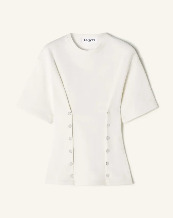 T-Shirt aus Baumwollfleece T-Shirt aus Baumwollfleece
