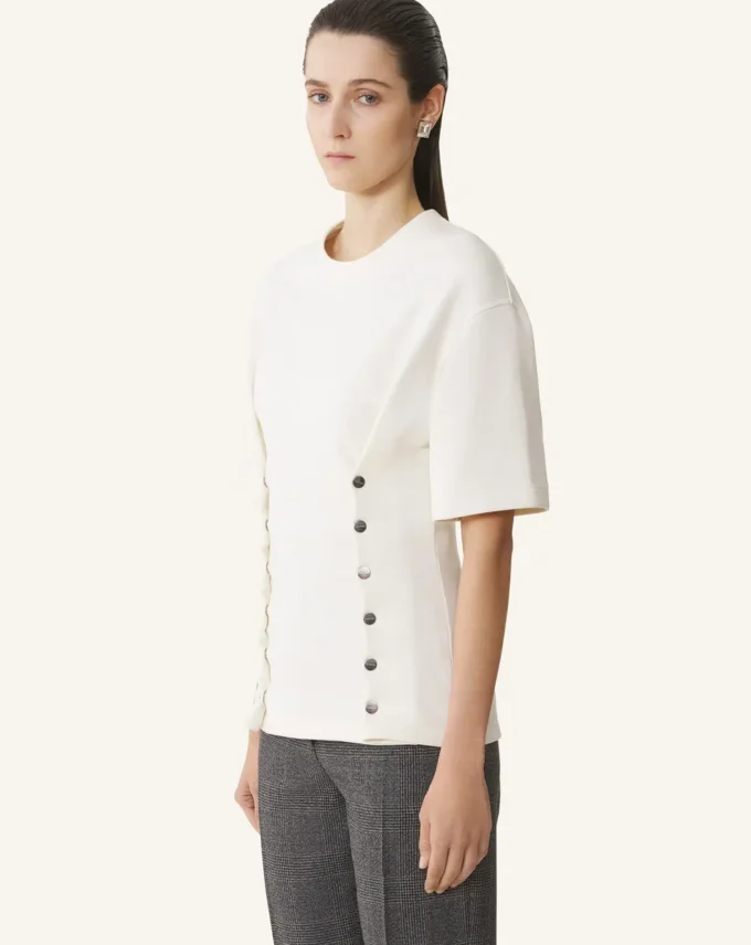 T-Shirt aus Baumwollfleece T-Shirt aus Baumwollfleece