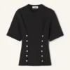 T-Shirt aus Baumwollfleece und Kaschmir T-Shirt aus Baumwollfleece und Kaschmir