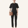 T-Shirt aus Baumwollfleece und Kaschmir T-Shirt aus Baumwollfleece und Kaschmir