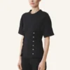 T-Shirt aus Baumwollfleece und Kaschmir T-Shirt aus Baumwollfleece und Kaschmir