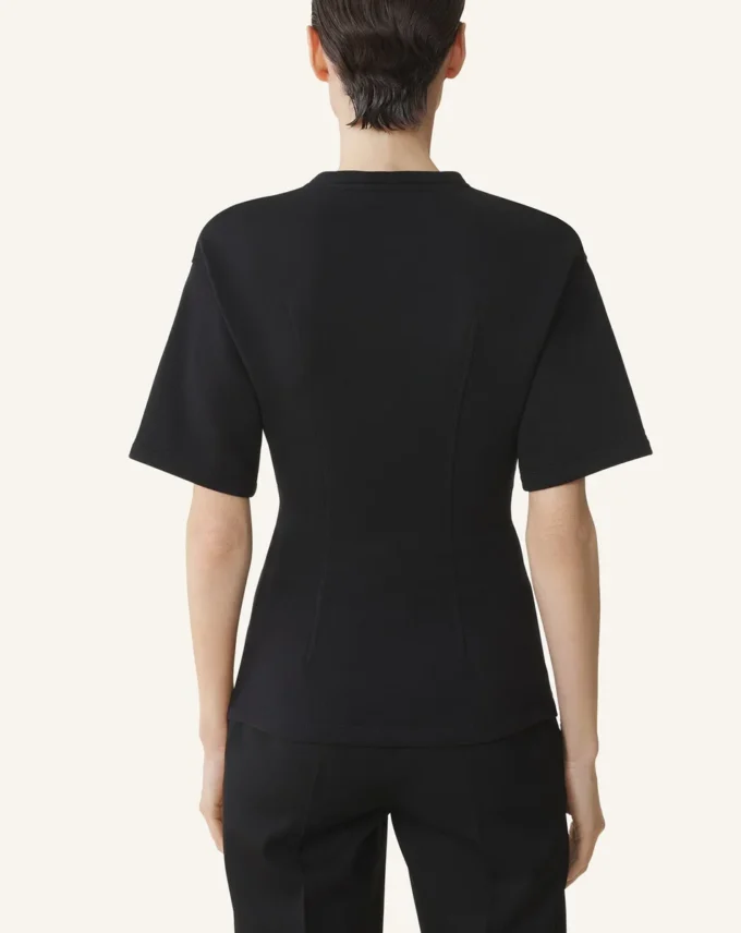 T-Shirt aus Baumwollfleece und Kaschmir T-Shirt aus Baumwollfleece und Kaschmir