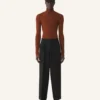 Rollkragenpullover aus Merinowolle und Seide