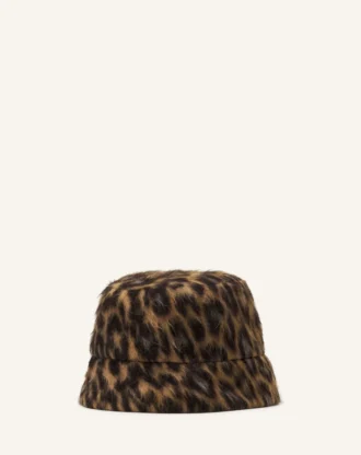 Wendbarer Bucket Hat mit Leopardenmuster