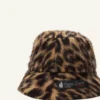 Wendbarer Bucket Hat mit Leopardenmuster