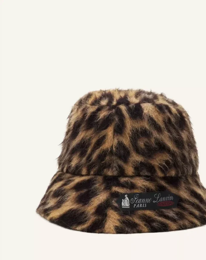 Wendbarer Bucket Hat mit Leopardenmuster