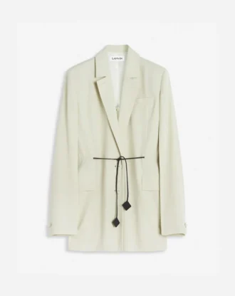 Wollmischjacke mit Gürtel