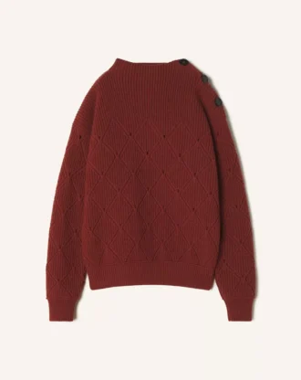 Wollpullover mit Rautenmuster