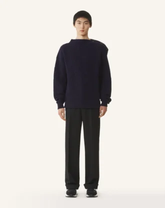 Wollpullover mit Rautenmuster