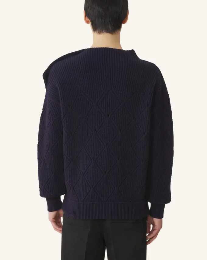 Wollpullover mit Rautenmuster