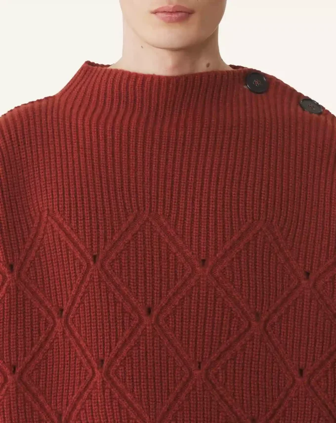 Wollpullover mit Rautenmuster