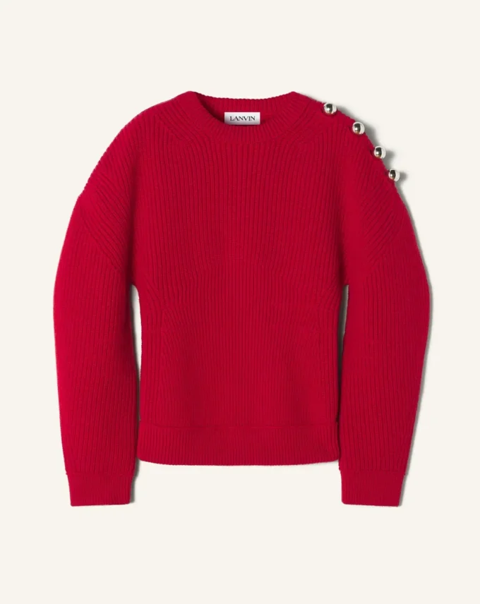 Wollpullover mit Rippstrick