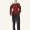 Wollpullover mit Rippstrick