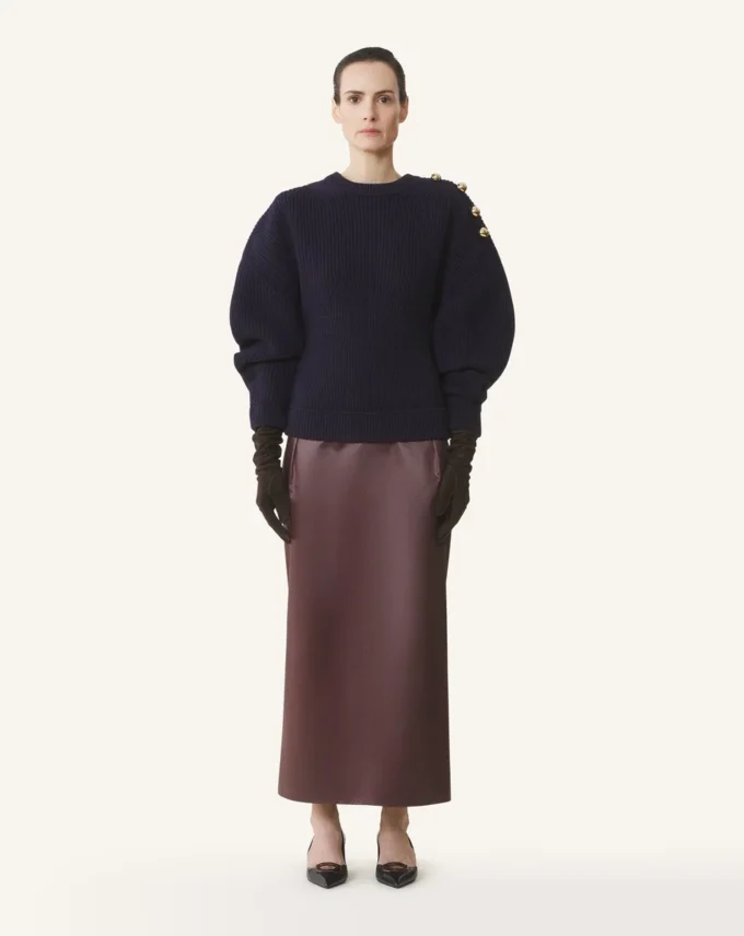 Wollpullover mit Rippstrick